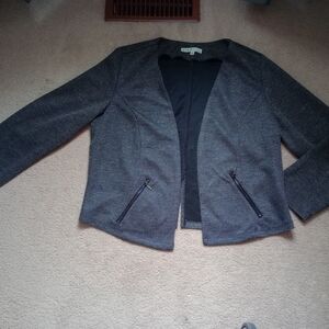 Cleo Charcoal Blazer with Zippered Pockets